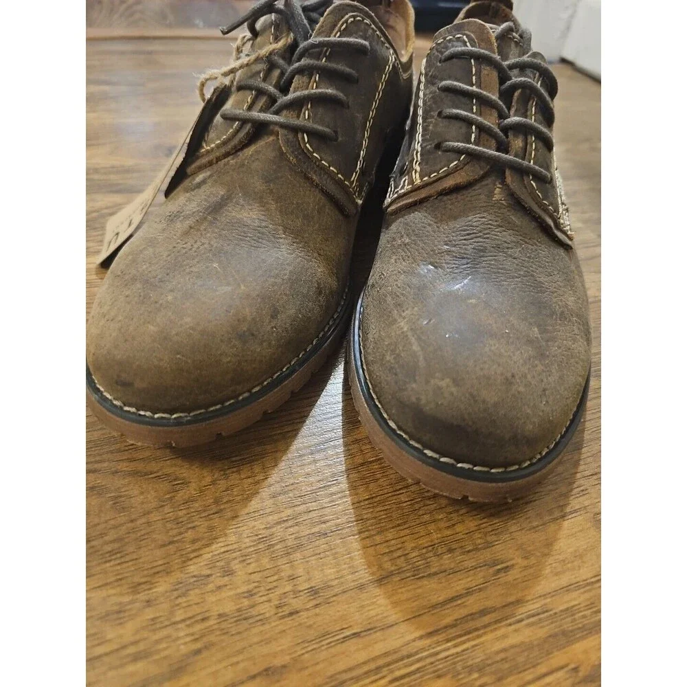 NWT Bed Stu Dupont Men's Size 8.5 Brown Distressed Leather Lace Up Oxford Shoes